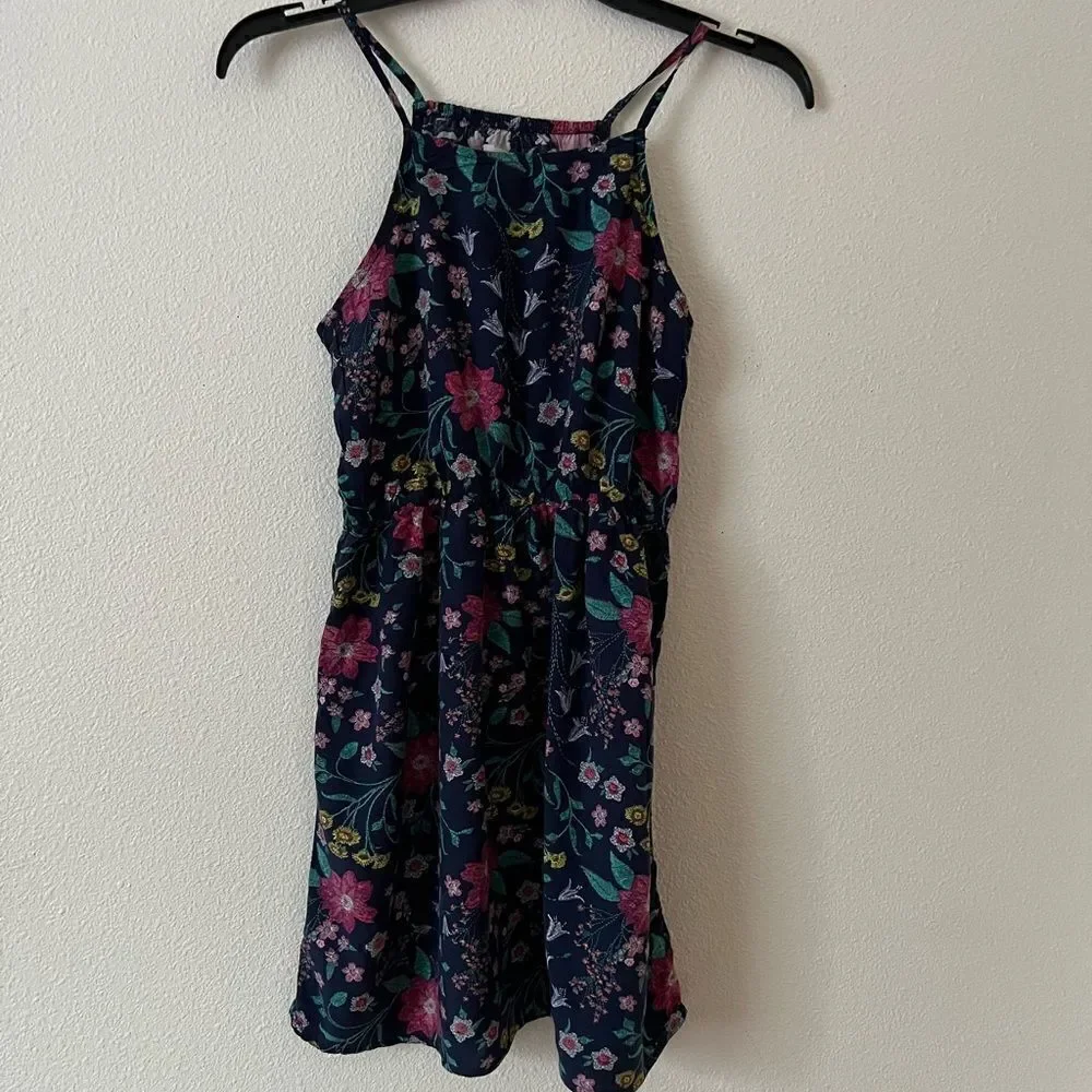 Old navy Dark blue Floral Girl Dress 14